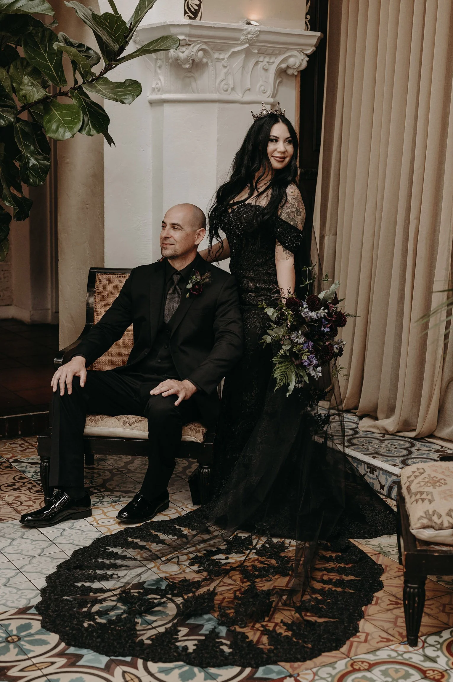 Dark romantic floral elegance for a gothic wedding